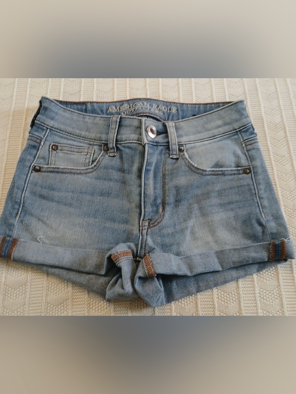 American Eagle Outfitters Light Blue Boyfriend Jeans Shorts